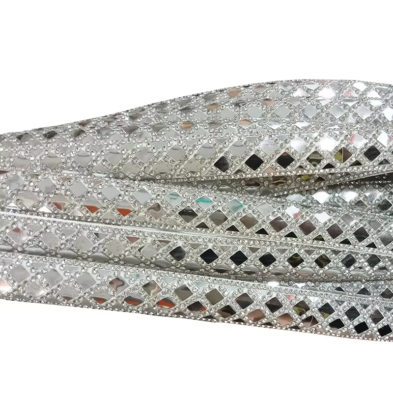 Diamond Mesh Silver Base Rhinestone Hotfix Tape – for Heels, Sandals, Apparel & Bags Wholesale