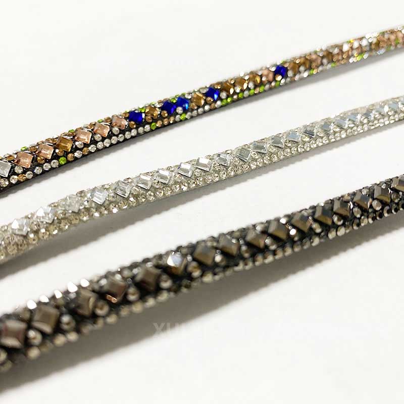 Square Rhinestone Mixed Pave Hotfix Strip – for Heels, Sandals, Apparel & Bags Wholesale - Image 3