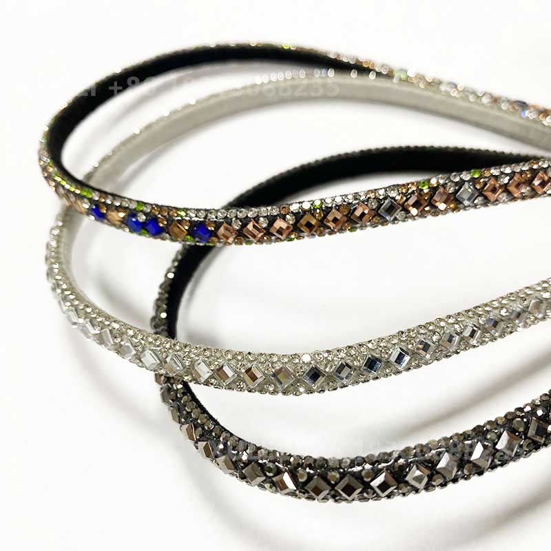 Square Rhinestone Mixed Pave Hotfix Strip – for Heels, Sandals, Apparel & Bags Wholesale