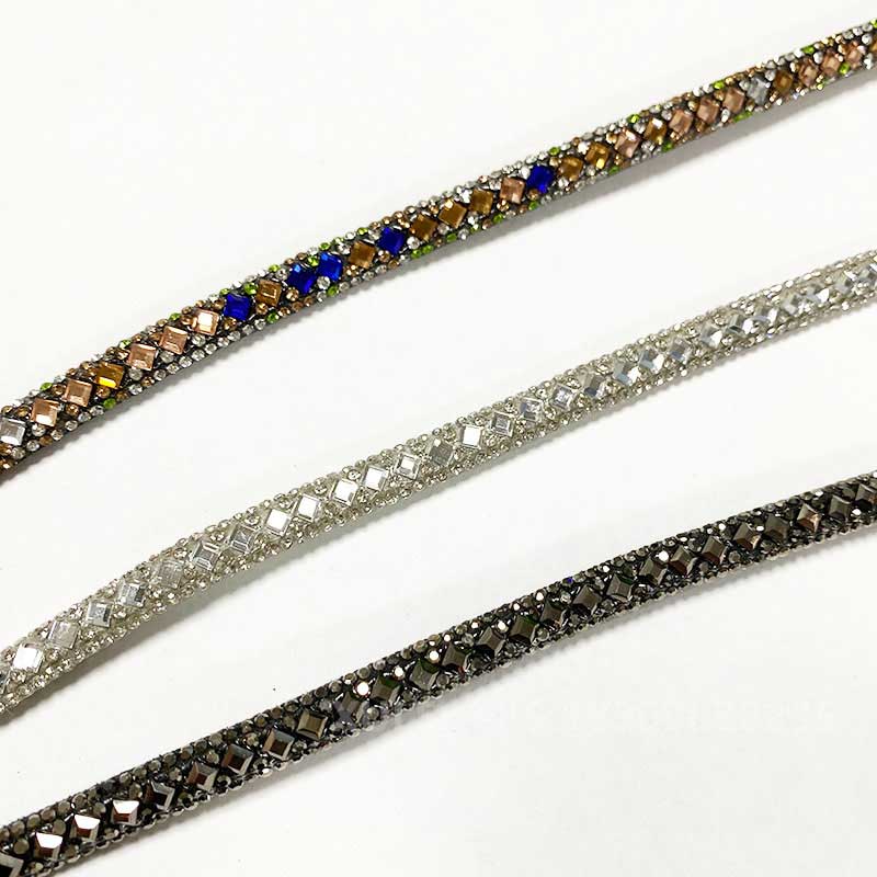 Square Rhinestone Mixed Pave Hotfix Strip – for Heels, Sandals, Apparel & Bags Wholesale - Image 2