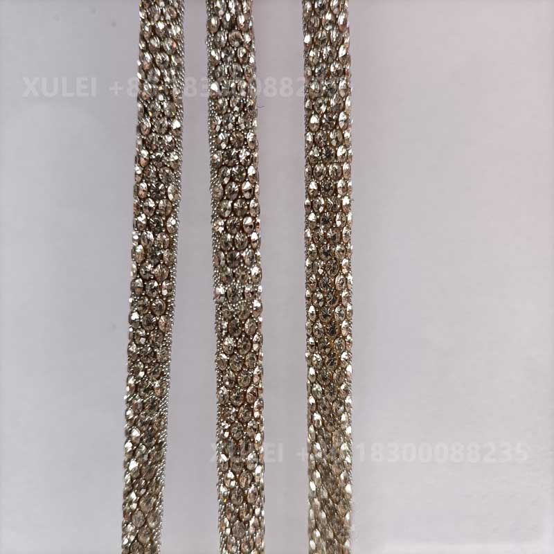 Densely Set Oval Rhinestone Strip – for Heels, Sandals, Apparel & Bags Wholesale - Image 5