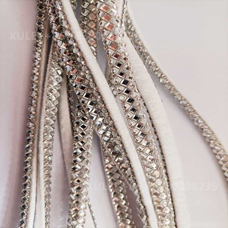 Square Bead Rhinestone Edging Trim – for Heels, Sandals, Apparel & Bags Wholesale - Image 6