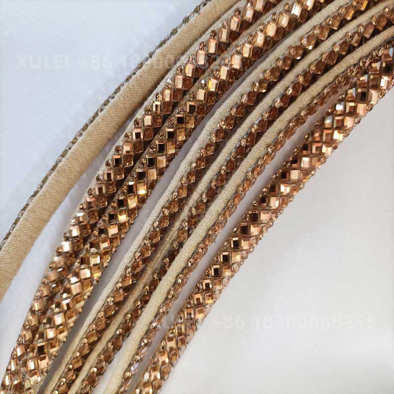 Square Bead Rhinestone Edging Trim – for Heels, Sandals, Apparel & Bags Wholesale - Image 5