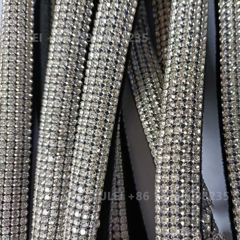 Multi-Row Round Rhinestone Fabric-Backed Sew-on Trim – for Heels, Sandals & Bags Wholesale - Image 7