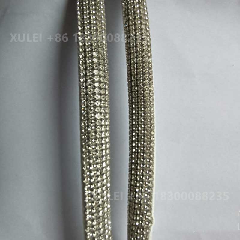 Multi-Row Round Rhinestone Fabric-Backed Sew-on Trim – for Heels, Sandals & Bags Wholesale - Image 6