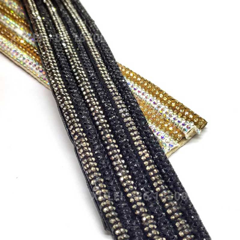 Three-Row Round Rhinestone Hotfix Strip – for Heels, Sandals, Apparel & Bags Wholesale - Image 8