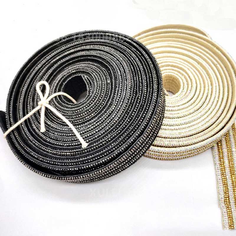 Three-Row Round Rhinestone Hotfix Strip – for Heels, Sandals, Apparel & Bags Wholesale - Image 9