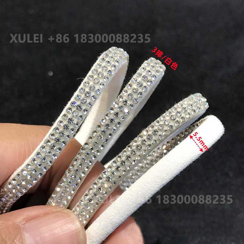 3/4/5-Row White Base Sew-on Rhinestone Trim – Multi-Row Options for Heels, Sandals & Bags Wholesale